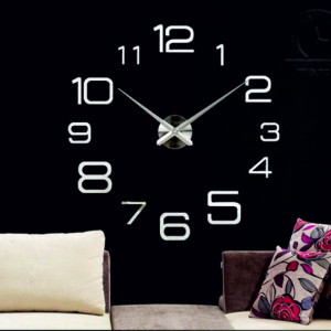 Large 3D adhesive wall clock - modern 3D adhesive wall clock.