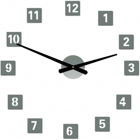 Large square wall clock (wall clock made of plastic ) 2D DEKOR