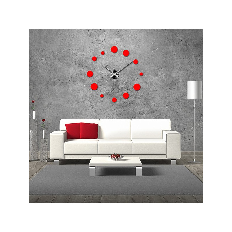 Large wall clock dot (modern wall clock) DEKORAJ