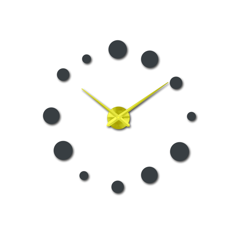 Large wall clock dot (modern wall clock) DEKORAJ