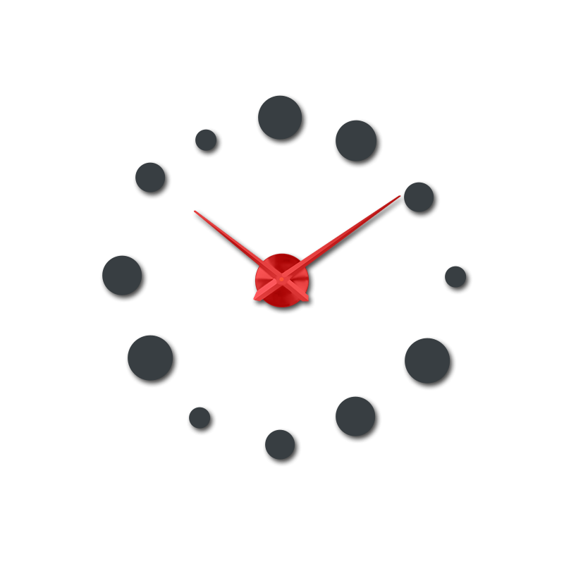 Large wall clock dot (modern wall clock) DEKORAJ
