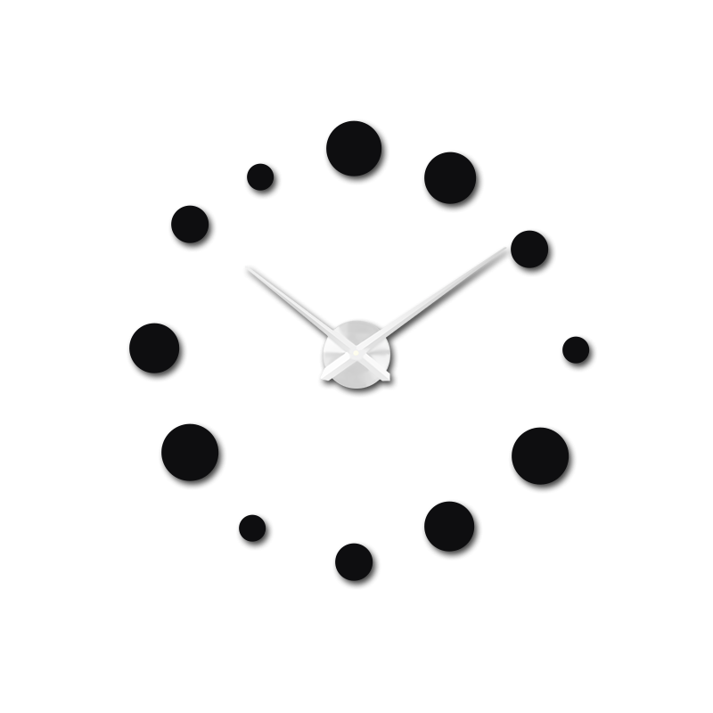 Large wall clock dot (modern wall clock) DEKORAJ