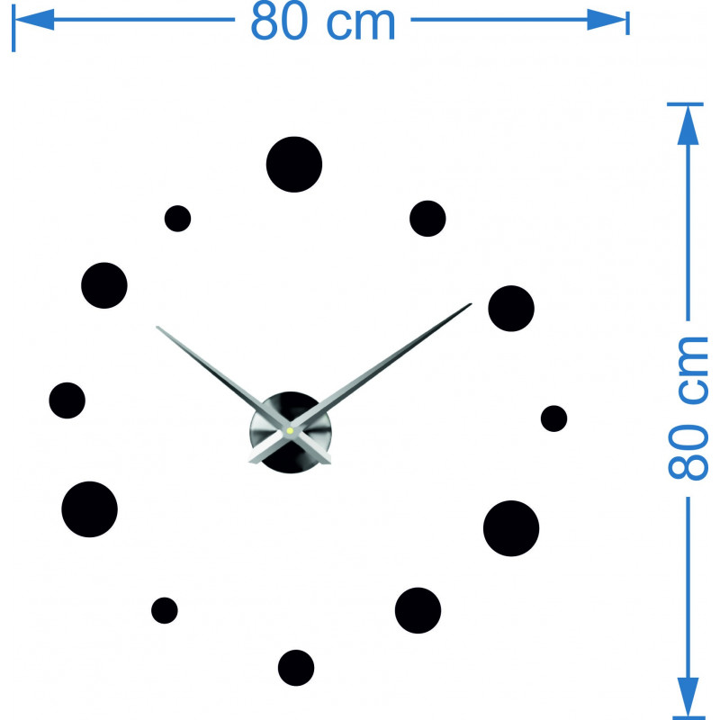 Large wall clock dot (modern wall clock) DEKORAJ