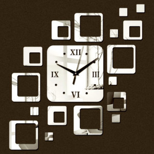 Modern square wall clock 50x40 cm FIGARO