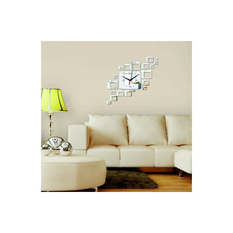 Modern square wall clock 50x40 cm FIGARO