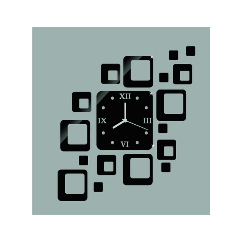Modern square wall clock 50x40 cm FIGARO