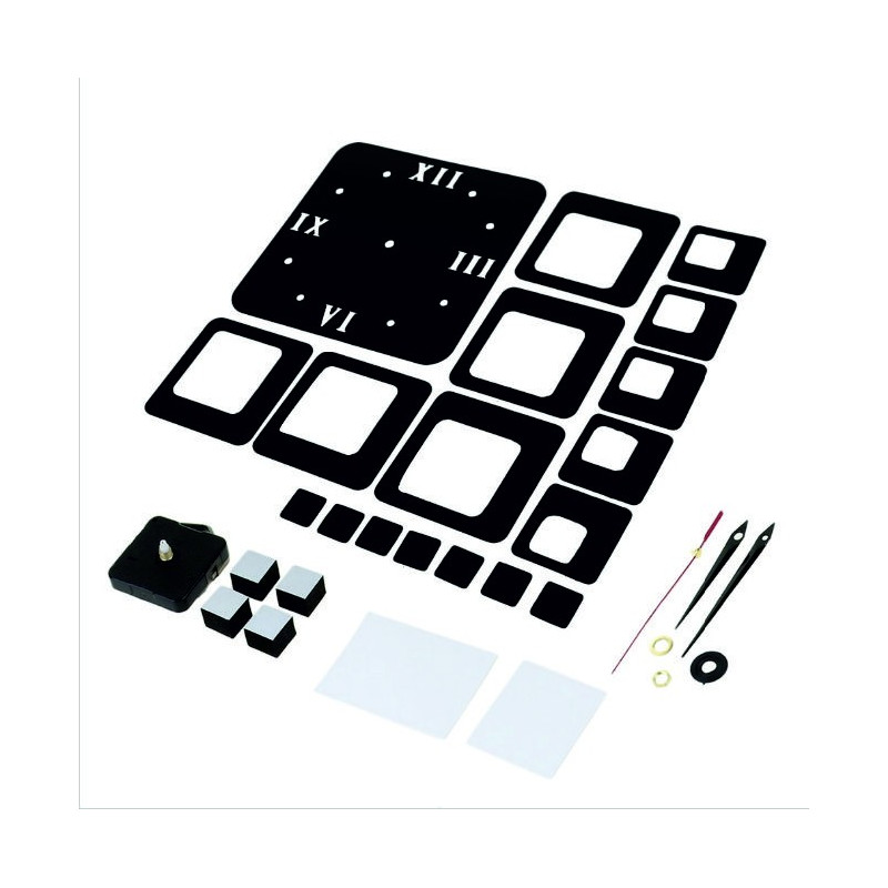 Modern square wall clock 50x40 cm FIGARO