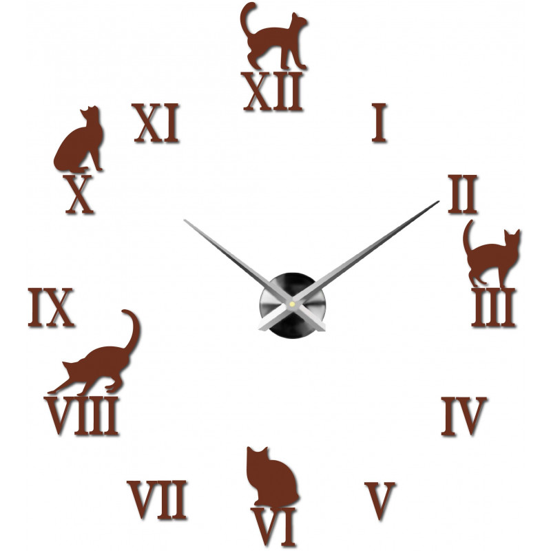 DIY Cat Wall Clock, Cat Wall Sticker Clock
