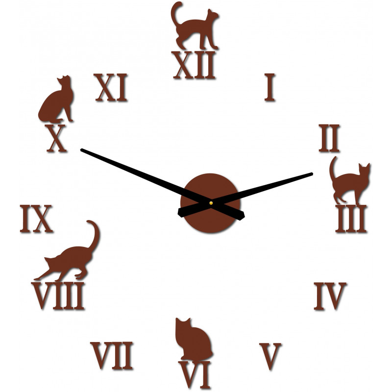 DIY CAFORD 2D Cat Wall Clock