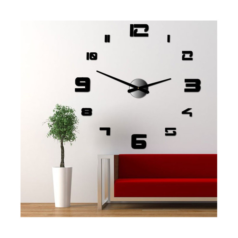 Wall clock adhesive large plexi DIY STRONGO