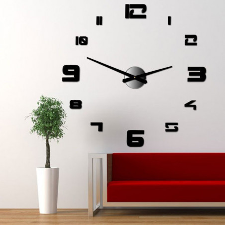 Wall clock adhesive large plexi DIY STRONGO Wall clock adhesive large plexi DIY STRONGO