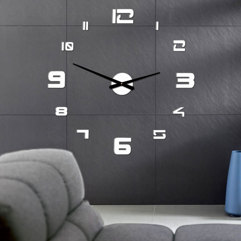 Wall clock adhesive large plexi DIY STRONGO