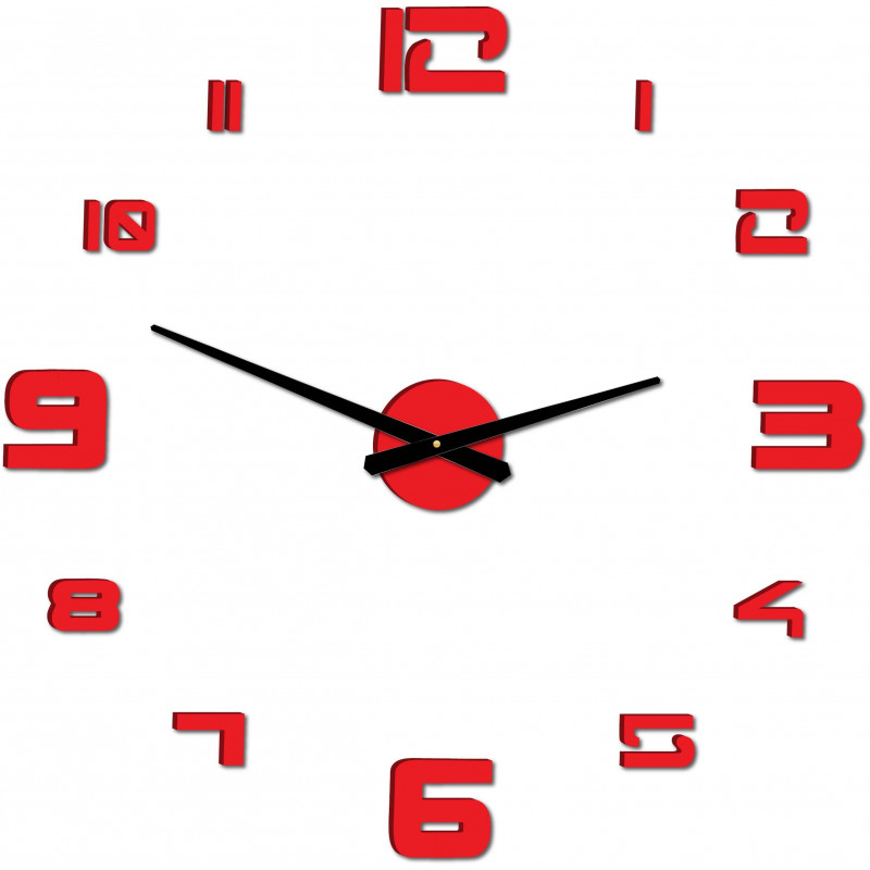 Wall clock adhesive large plexi DIY STRONGO