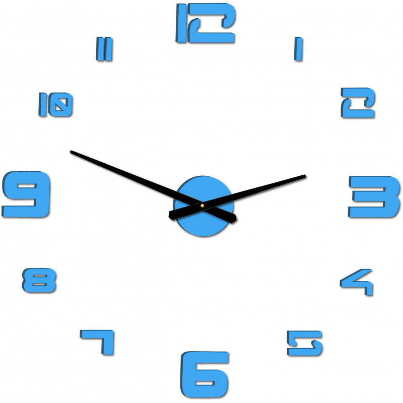 Wall clock adhesive large plexi DIY STRONGO