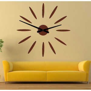 Wall clock adhesive Sun Rays 2