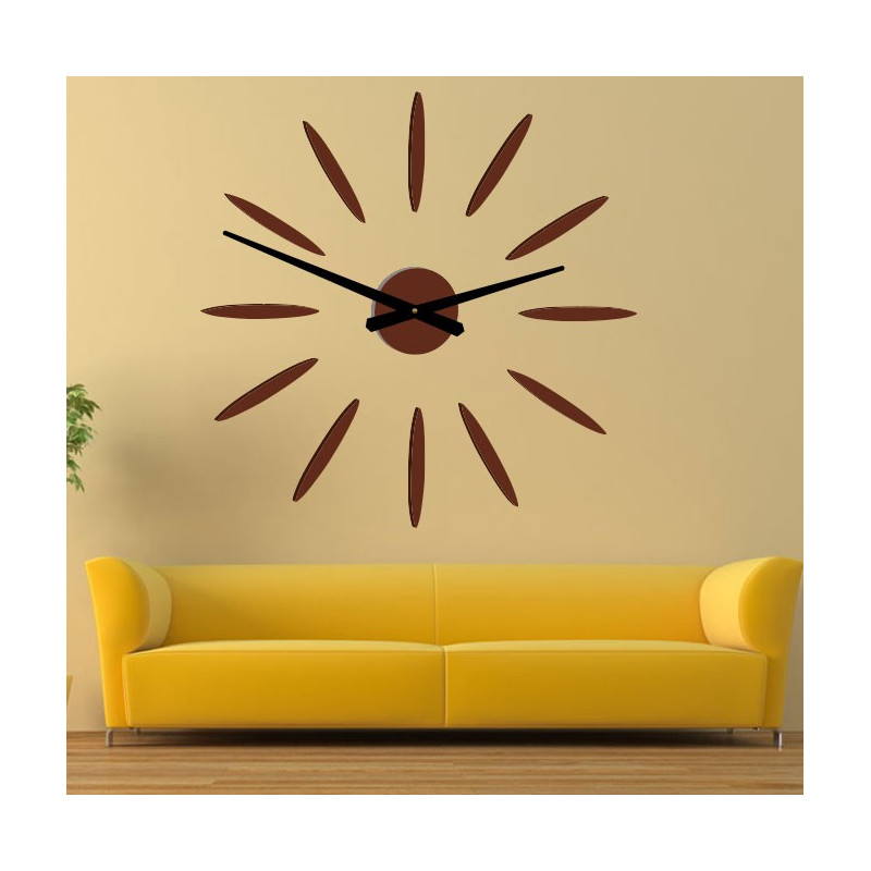 Wall clock adhesive Sun Rays