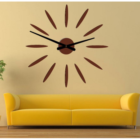 Wall clock adhesive Sun Rays