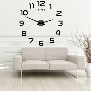 Wall Clock Large Sticker Plexiglas 2D DIY PALETTE