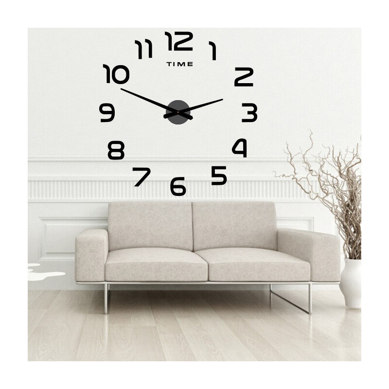 Wall Clock Large Sticker Plexiglas 2D DIY PALETTE