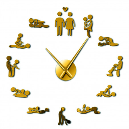 Kamasutra mirror wall clock DIY 3D HROBESO