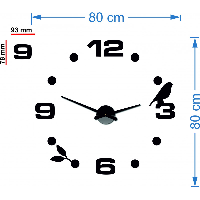 DIY Pohoda line adhesive wall clock