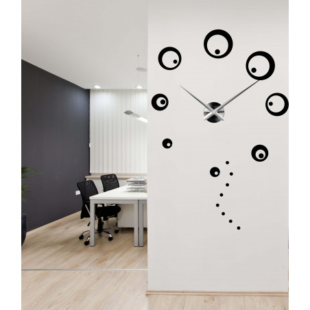 Wall clock large circles adhesive DIY SVARBACH