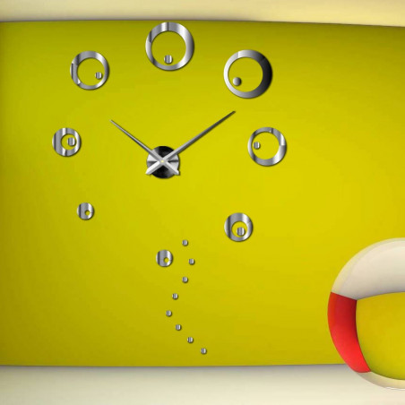 Wall clock large circles adhesive DIY SVARBACH