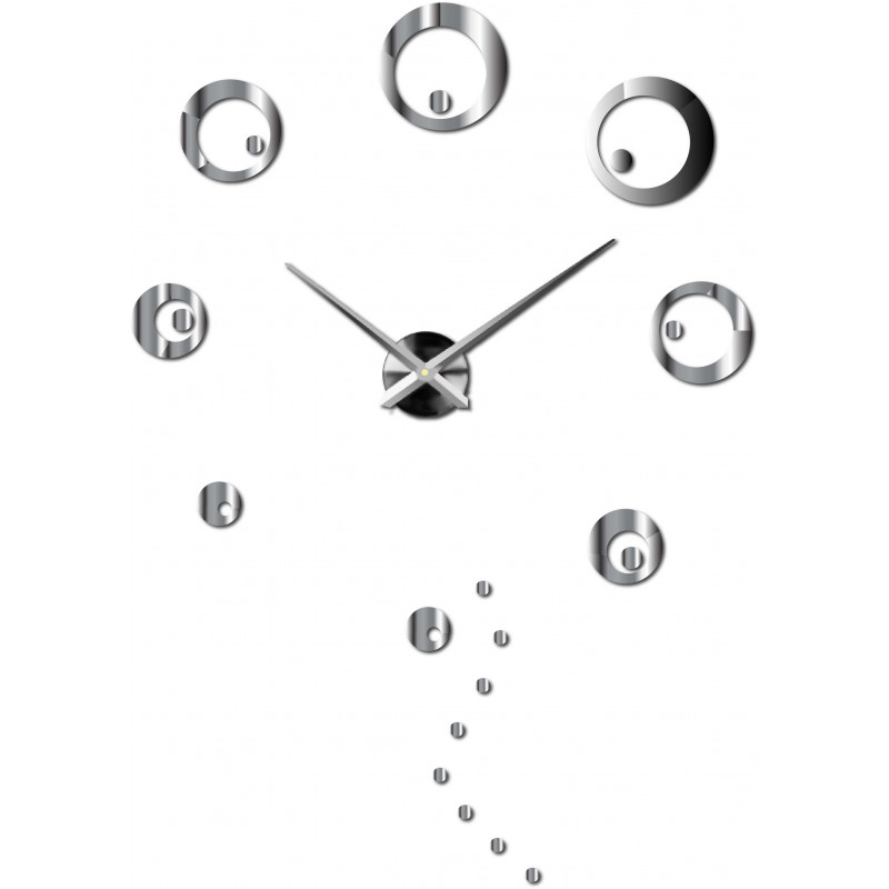 Wall clock large circles adhesive DIY SVARBACH