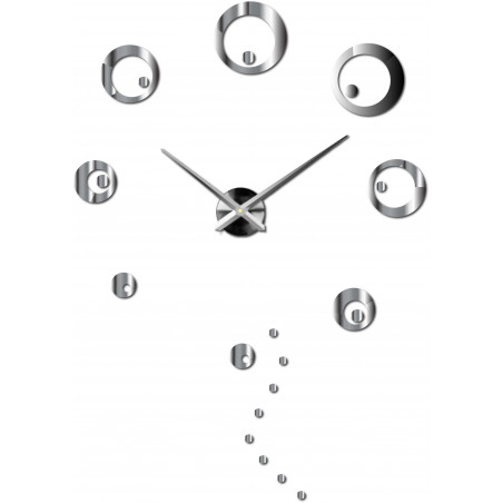 Wall clock large circles adhesive DIY SVARBACH