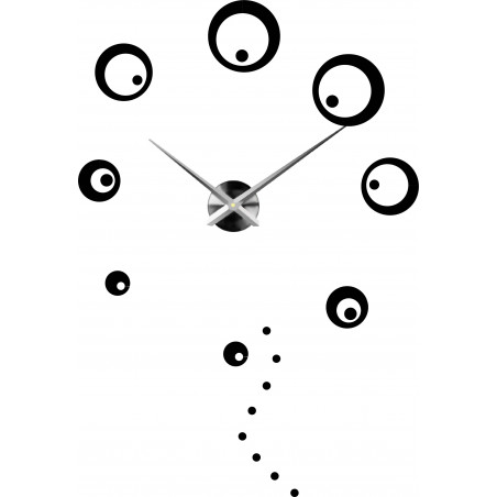 Wall clock large circles adhesive DIY SVARBACH
