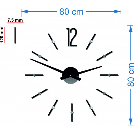 Modern wall clock adhesive SOFIA XXL DIY sticker Modern wall clock adhesive SOFIA XXL DIY sticker