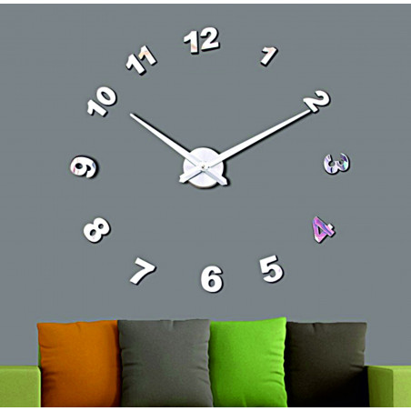 Wall Clock Mirror. Punching clock mirror numbers DIY NOSPEN Wall Clock Mirror. Punching clock mirror numbers DIY NOSPEN