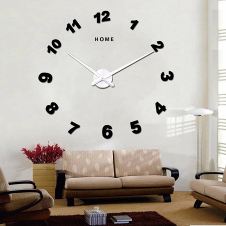Wall Clock Mirror. Punching clock mirror numbers DIY NOSPEN Wall Clock Mirror. Punching clock mirror numbers DIY NOSPEN
