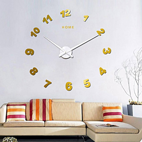 Wall Clock Mirror. Punching clock mirror numbers DIY NOSPEN Wall Clock Mirror. Punching clock mirror numbers DIY NOSPEN