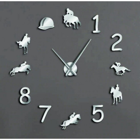 Large wall clock rodeo horses rider clock 3D DIY Cowboys