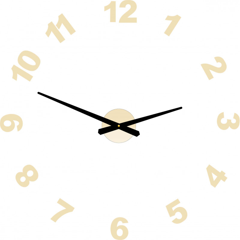 Design wall clock adhesive PLEXI numbers OPTIC