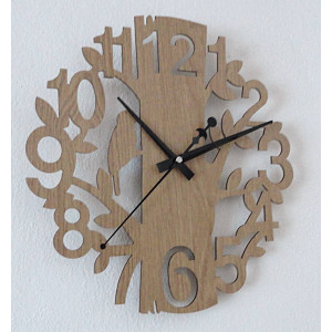 Wooden wall clock nature from HDF HORICA 2