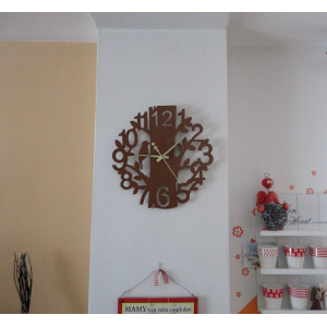 Wooden wall clock nature made of HDF HORICA 2