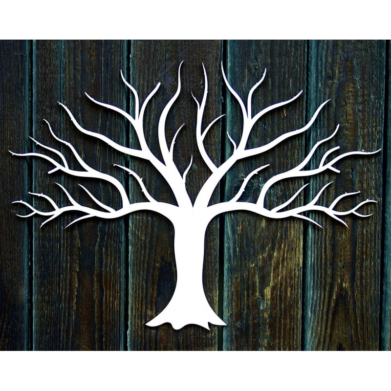 Wooden decoration wall picture made of plywood tree branches autumn Dimension :300 x 411 mm