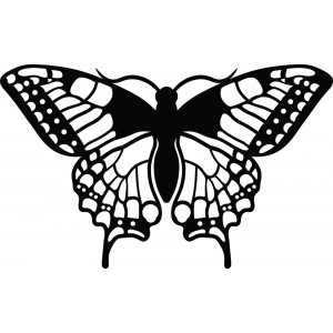 Night butterfly carved from wood plywood L 420X 257 mm LEOPARTID 2