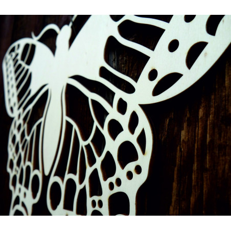 Night butterfly carved from wood plywood L 420X 257 mm LEOPARTID