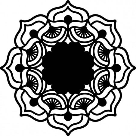 The rose of life rose round a wooden picture on a plywood wall MIREK