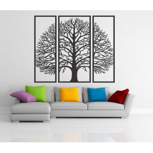 Three-part wall painting tree - Branches