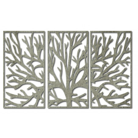 3-piece wall art of tree branches for the living room
