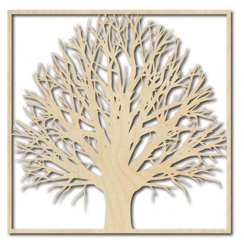 Wooden image of a tree wall made of plywood tree GEMER
