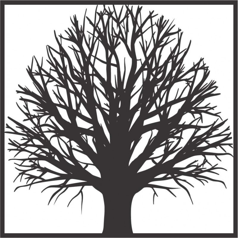 Wooden image of a tree wall made of plywood tree GEMER