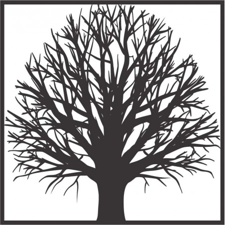 Wooden image of a tree wall made of plywood tree GEMER