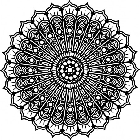 Mandala flower of peace wooden wall painting made of plywood SILVIA Mandala flower of peace wooden wall painting made of plywood SILVIA