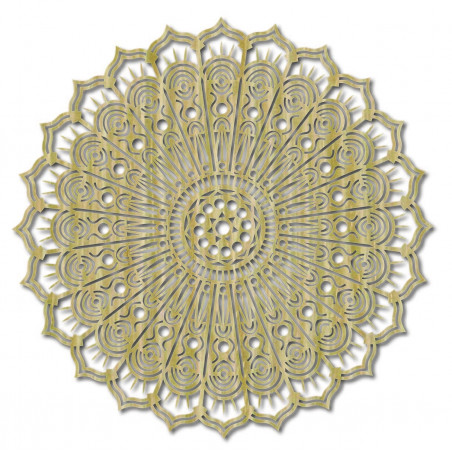 Mandala flower of peace wooden wall painting made of plywood SILVIA Mandala flower of peace wooden wall painting made of plywood SILVIA