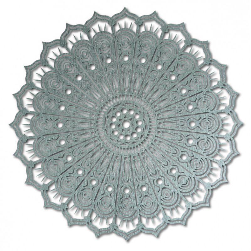 Mandala flower of peace wooden wall painting made of plywood SILVIA